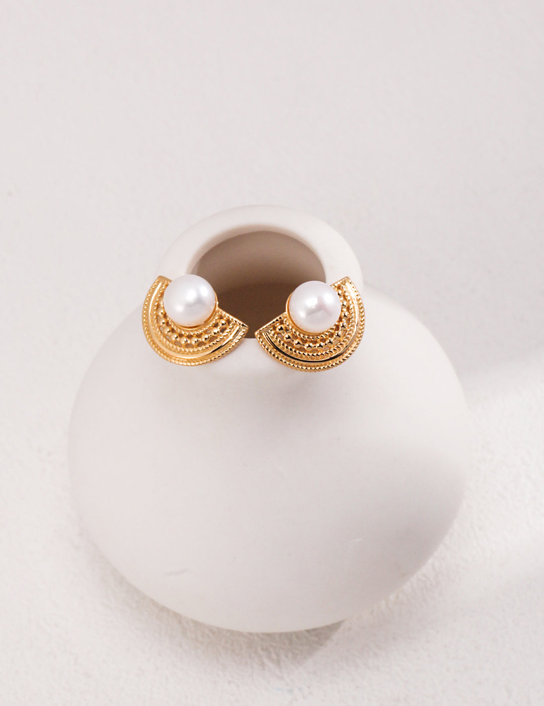 Pearl silver earrings