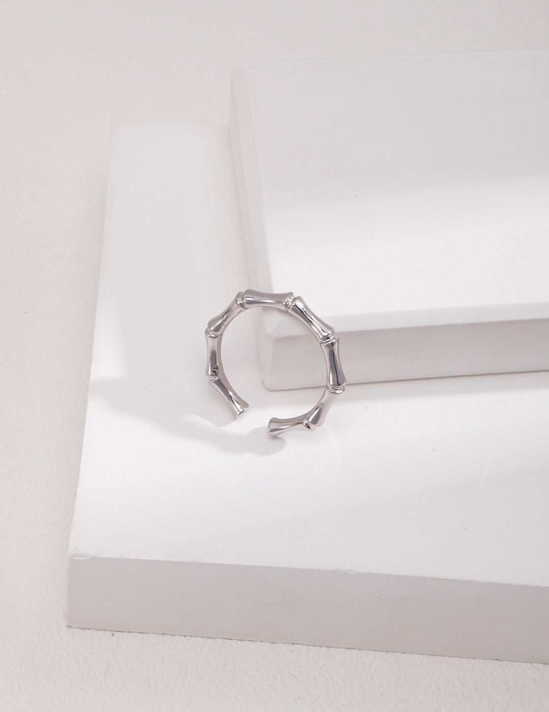 Sterling silver ring bamboo style