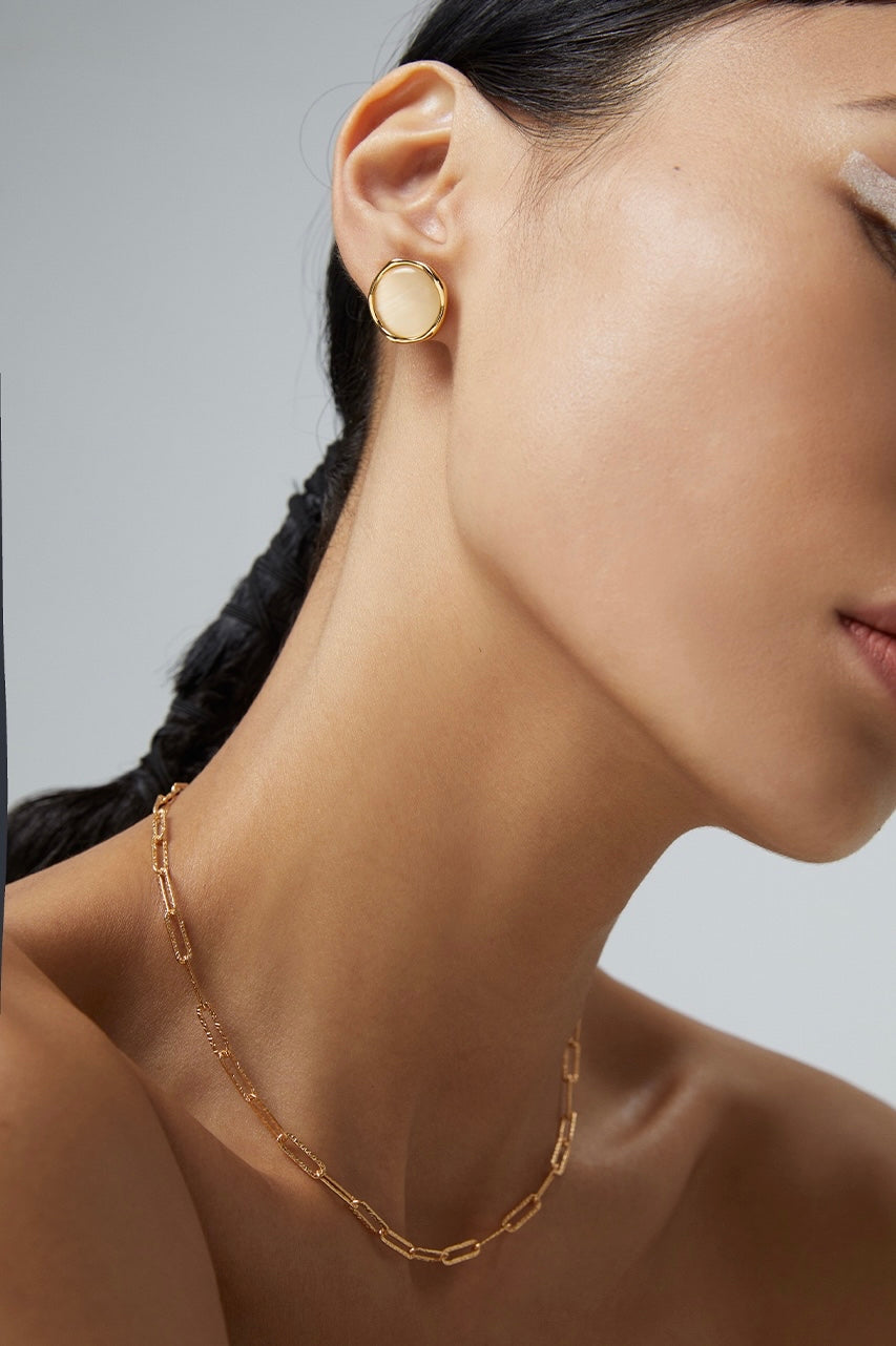 Cat-eye gemstones earrings