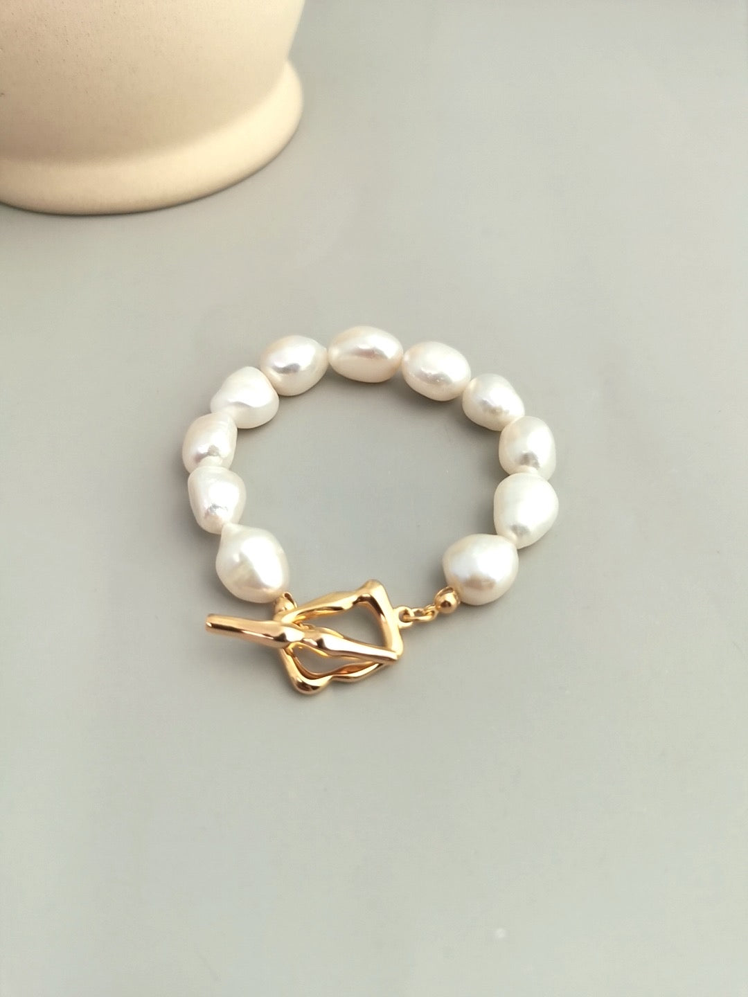 French sterling silver pearl bracelet