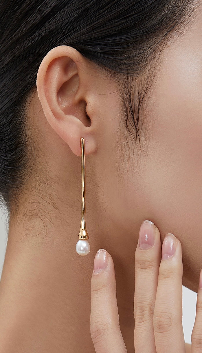 Sterling silver pearl AB earrings