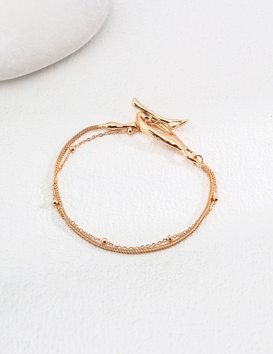 Minimalist S925 Sterling Silver Double Chain Bracelet, Versatile Flattering for All Skin Tones