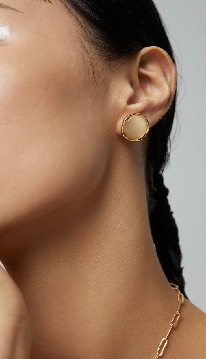 Cat-eye gemstones earrings